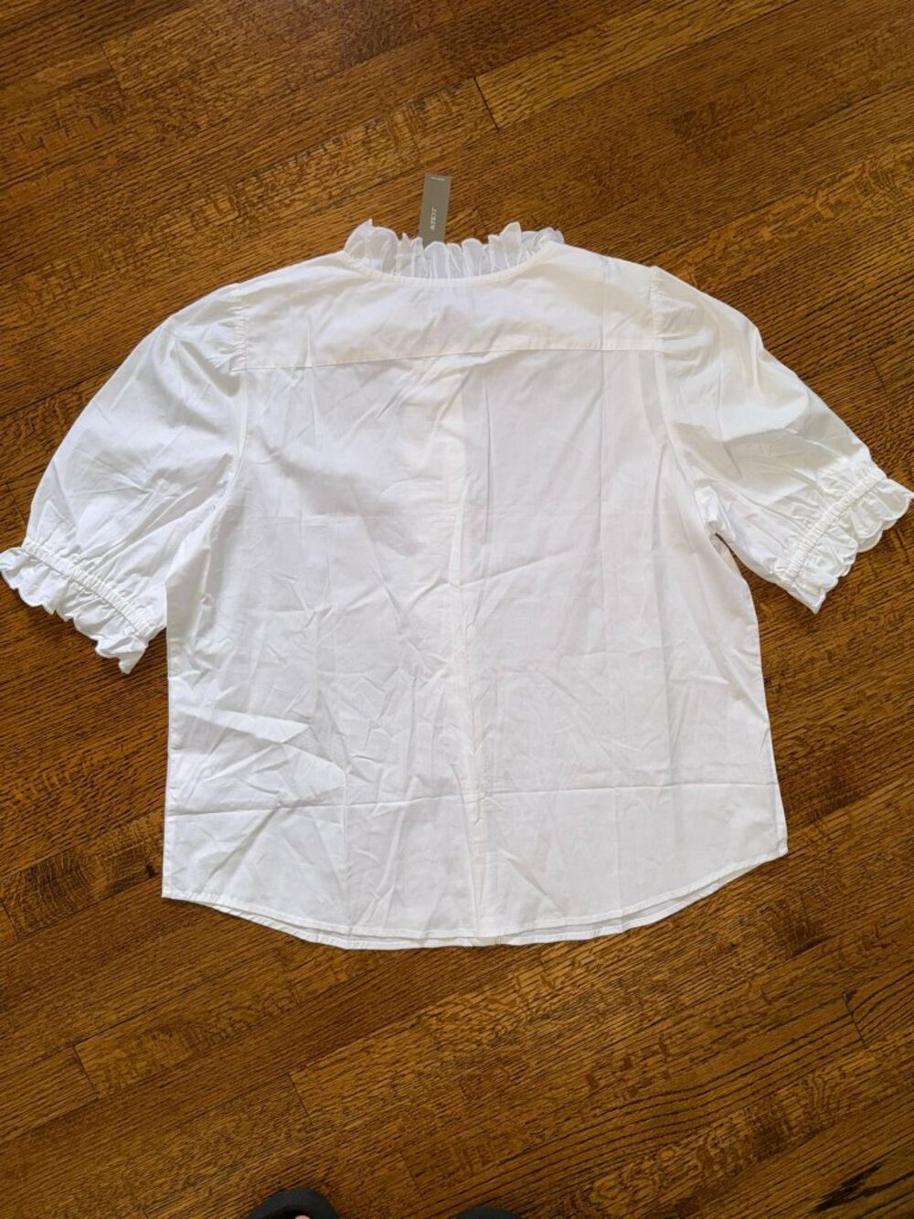 NWT J.Crew Ruffle-Trim Button-Up Blouse - Picture 6 of 6